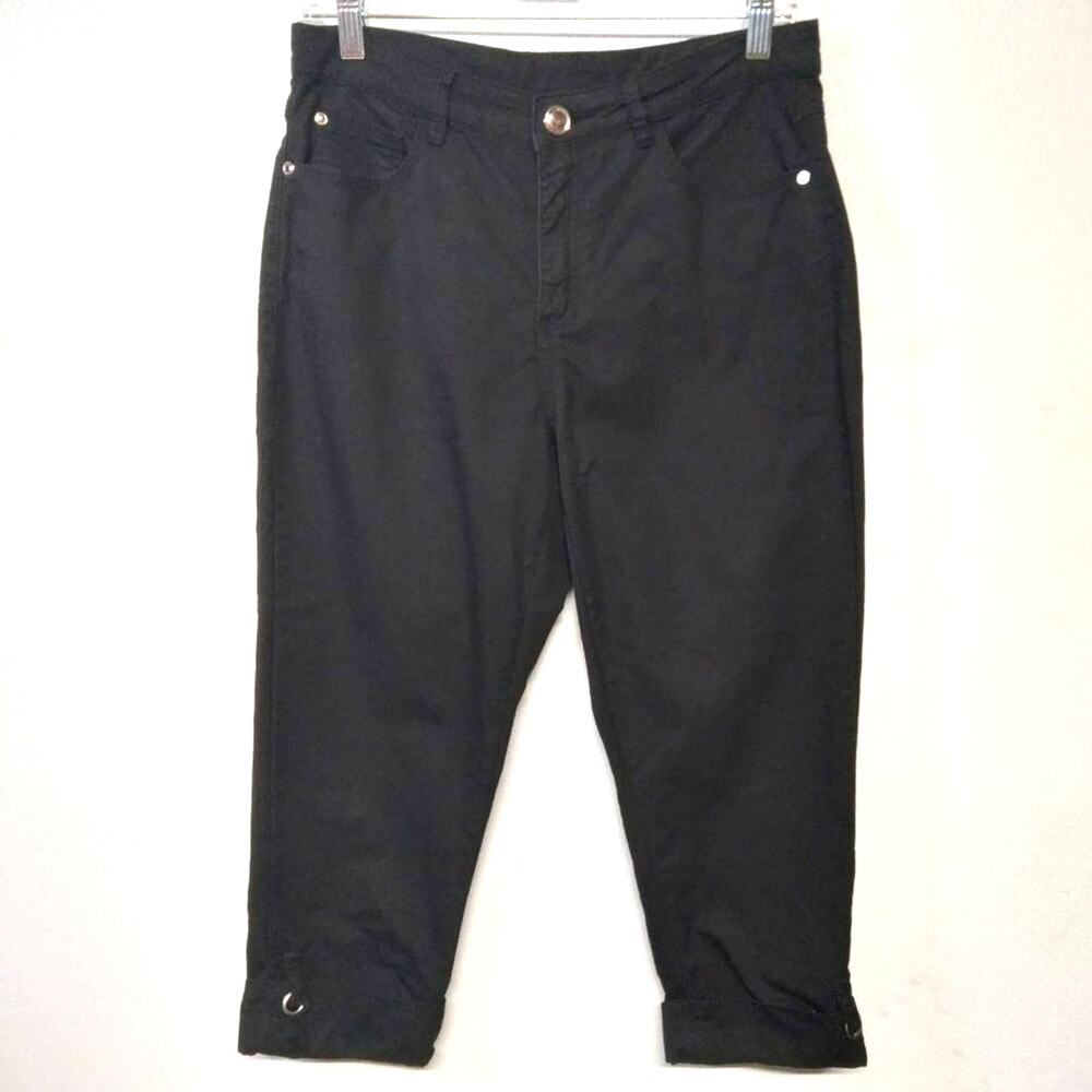 SIMON CHANG Rolled Hem Capri Pants SZ 4
